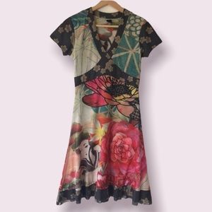 Desigual, Short Sleeve Dress, Size Small